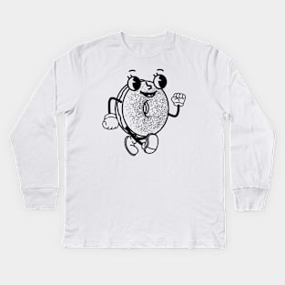 Bagel Mascot Kids Long Sleeve T-Shirt